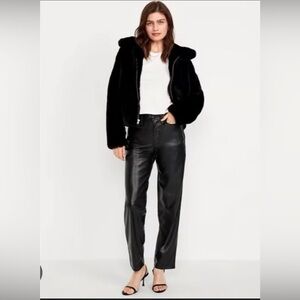 Old Navy OG Loose Faux Leather Pants - Tall Size 12